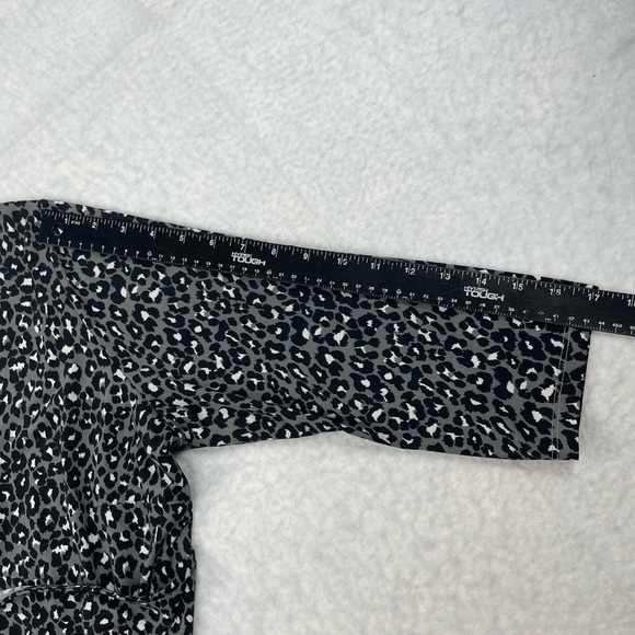 Leota Dress Womens PXXL Petite Plus Grey‎ Animal Print Leopard V-Neck Stretch - Picture 8 of 10